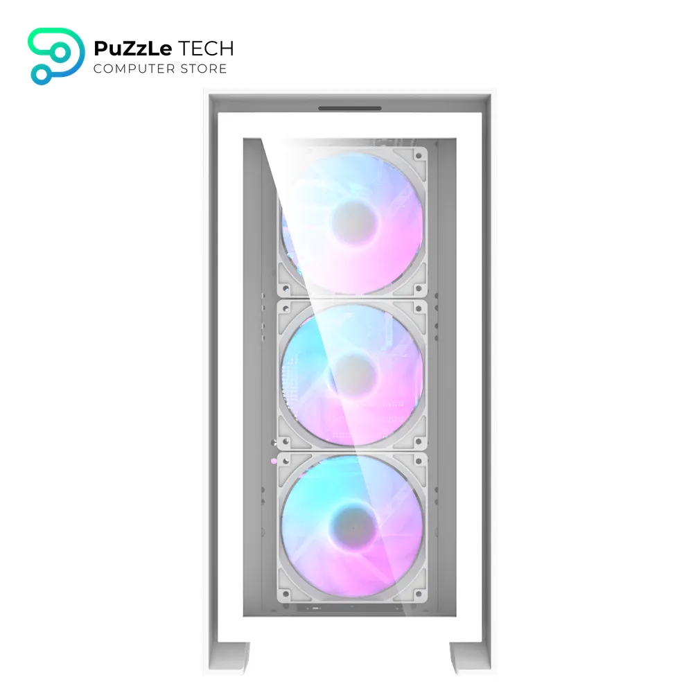 DarkFlash DRX90 ATX PC Case 4FAN + PSU AIGO AT650W +80 BRONZE - WHITE