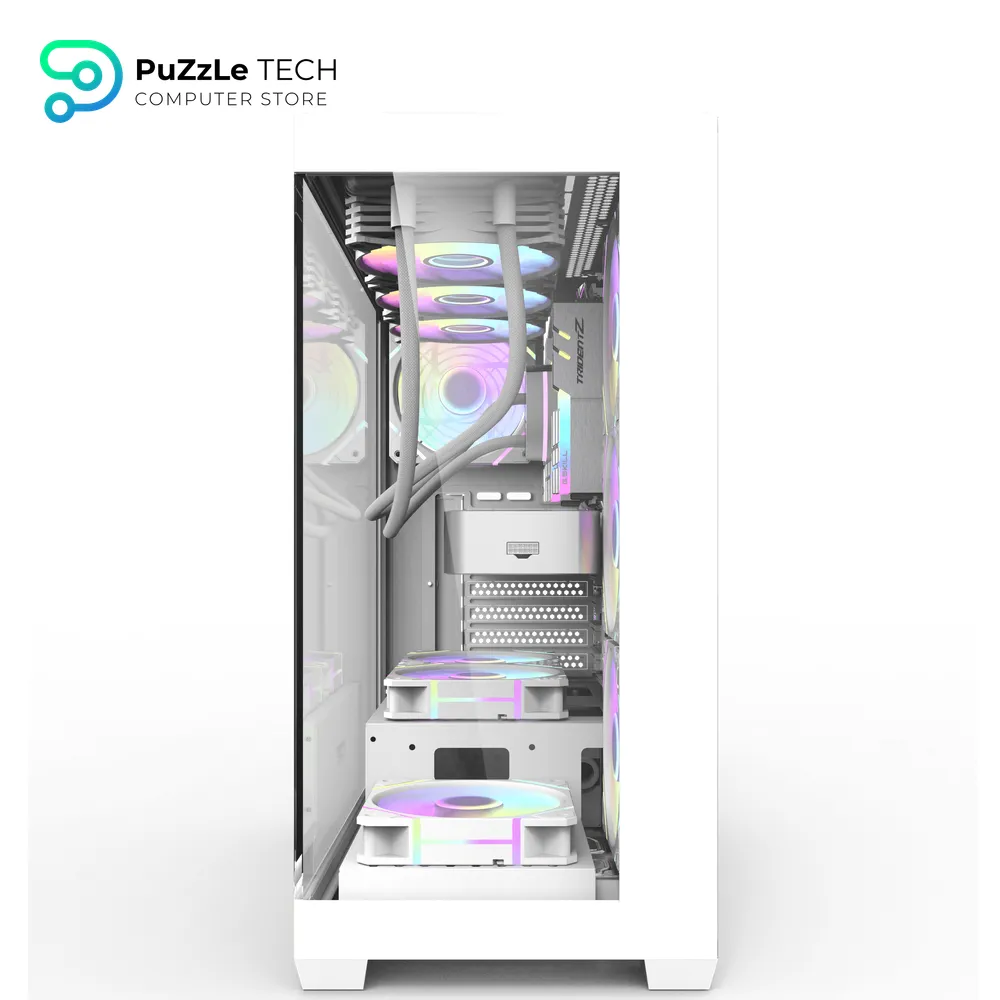 DarkFlash DS900 ATX PC Case 4FAN DM20 + APC1 FAN HUB + PSU GP750 +80 BRONZE - White 7