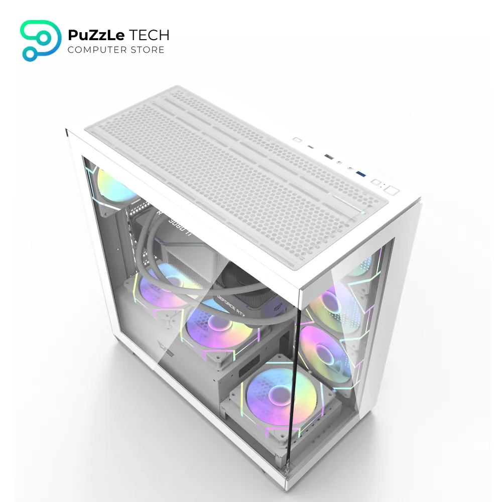 DarkFlash DS900 ATX PC Case 4FAN DM20 + APC1 FAN HUB + PSU GP750 +80 BRONZE - White 4