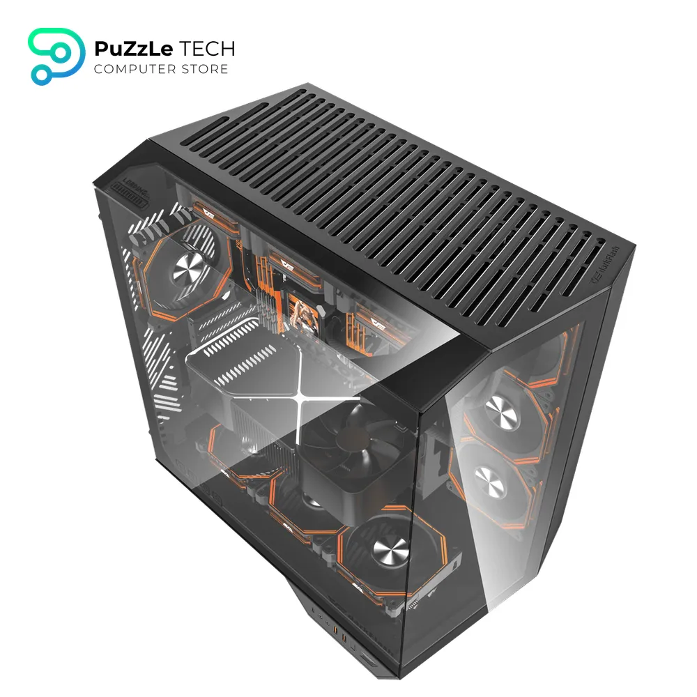 DarkFlash DY470 ATX PC Case Black +7 x DarkFlash INF34R 120MM PC Case Fan 4