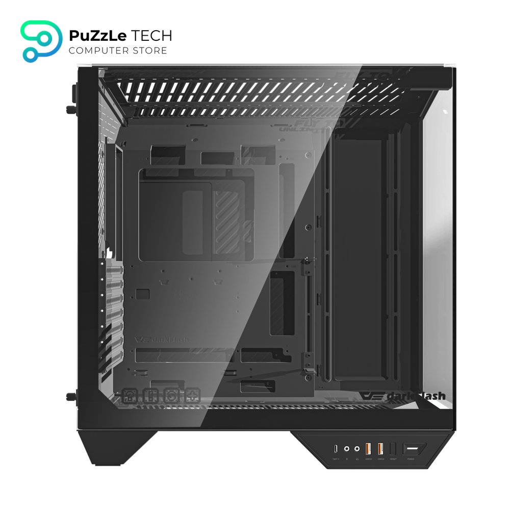 DarkFlash DY470 ATX PC Case Black +7 x DarkFlash INF34R 120MM PC Case Fan 8