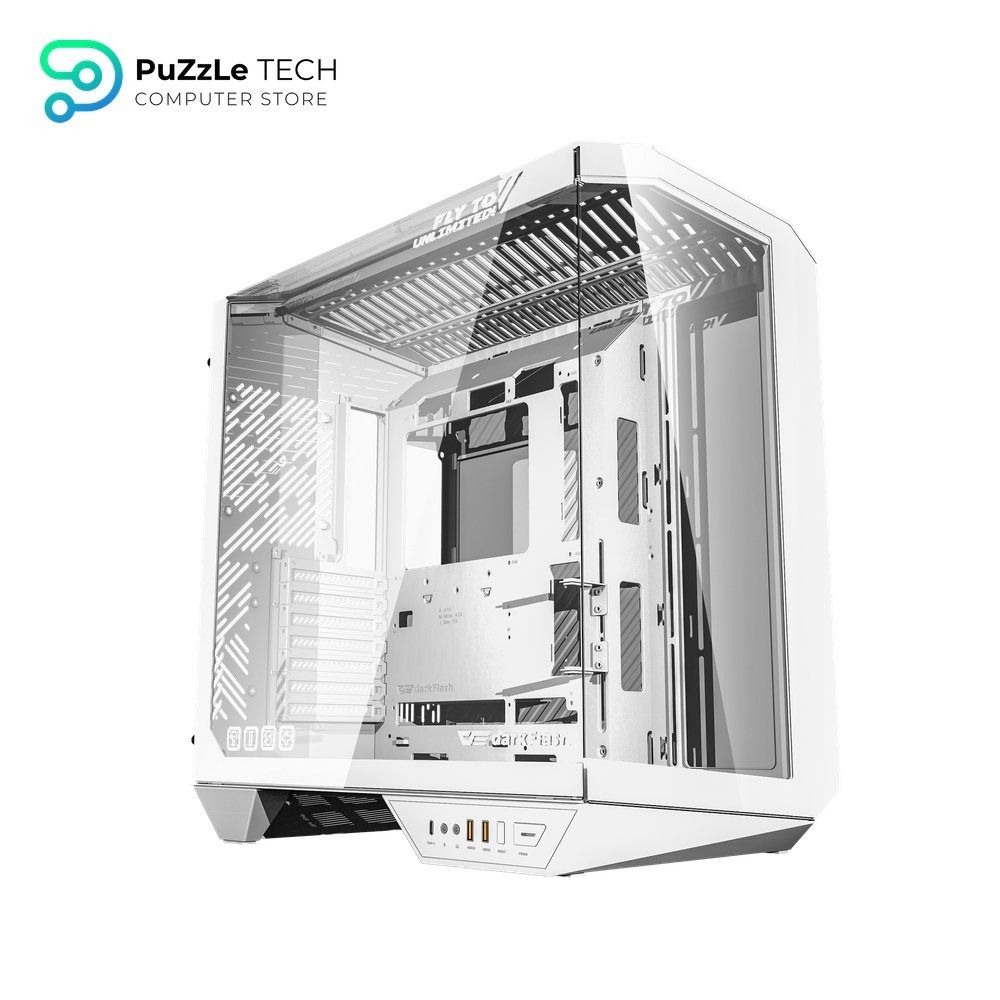 DarkFlash DY470 ATX PC Case White +7 x DarkFlash INF34R 120MM PC Case Fan 9