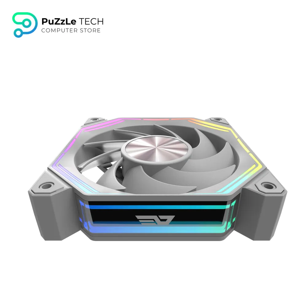 DarkFlash INF34R 120MM PC Case Fan - Up To 2000RPM Cooling - 4-Pin PWM - ARGB CPU Cooling Computer Fan - (Reversed - White) 7