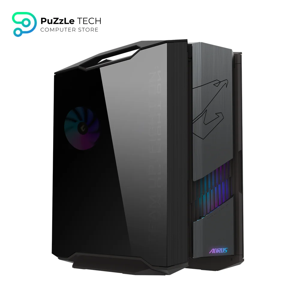 GIGABYTE AORUS C601 GLASS Mid-Tower - Tempered Glass Panel & 4x 140mm ARGB Fans - 420mm GPU Clearance - 420mm Radiator Support & USB 3.1 Gen 2 Type-C