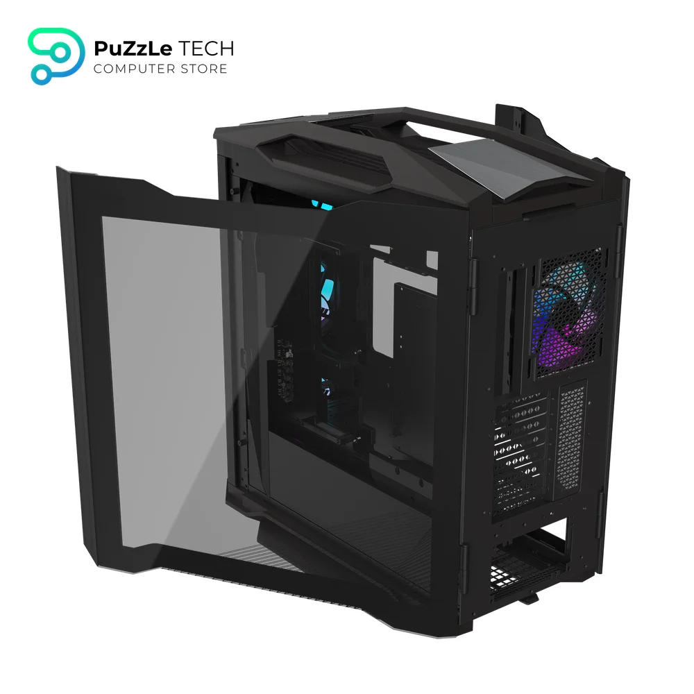 GIGABYTE AORUS C601 GLASS Mid-Tower - Tempered Glass Panel & 4x 140mm ARGB Fans - 420mm GPU Clearance - 420mm Radiator Support & USB 3.1 Gen 2 Type-C 8