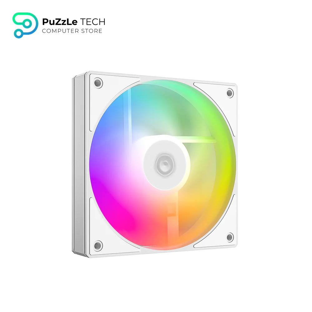 ID-COOLING AS-120-ARGB-W ARGB PWM Durable Hydraulic Bearing White Fan