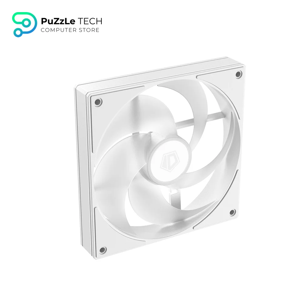 ID-COOLING AS-120-ARGB-W ARGB PWM Durable Hydraulic Bearing White Fan 4
