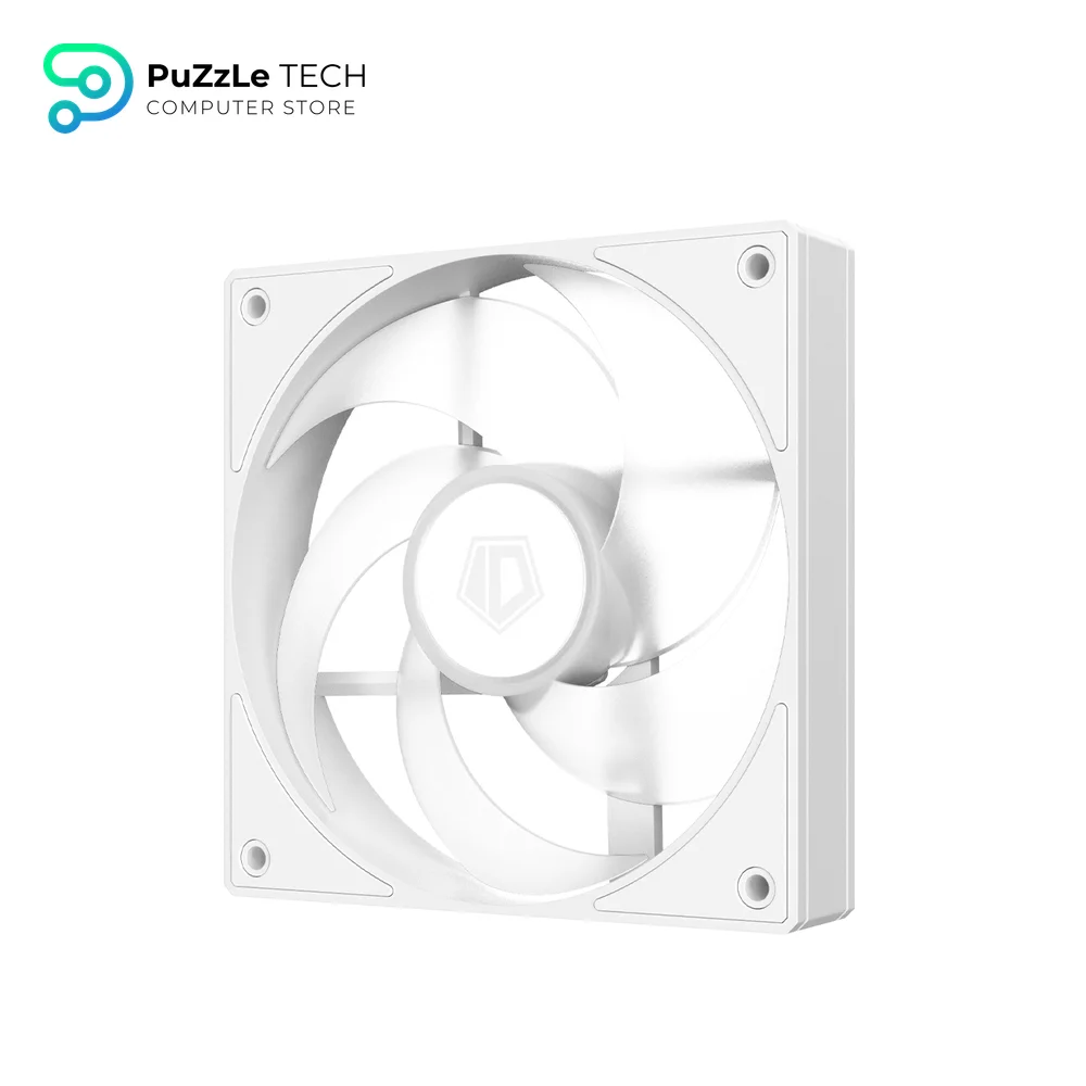 ID-COOLING AS-120-ARGB-W ARGB PWM Durable Hydraulic Bearing White Fan