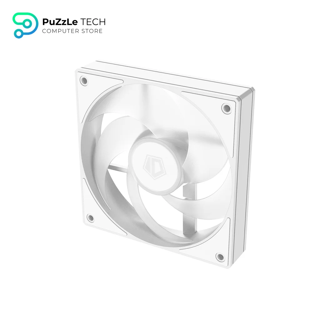 ID-COOLING AS-120-ARGB-W ARGB PWM Durable Hydraulic Bearing White Fan 3
