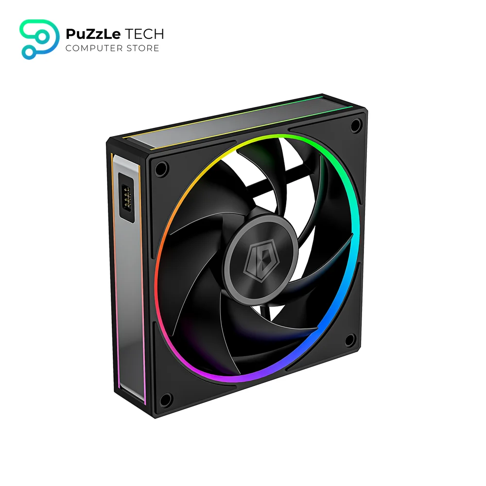 ID-COOLING MF-1230-ARGB-K TRIO ARGB PWM Dual Ball Bearing Magnetic Connection 30mm Thickened Frame 7 Blade 3 Fans 3