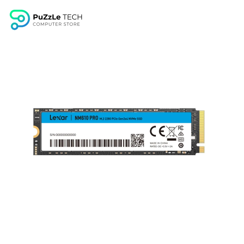 Lexar NM610PRO 500GB SSD - M.2 2280 PCIe Gen3x4 NVMe 1.4 Internal SSD - Up to 3300MB s Reading