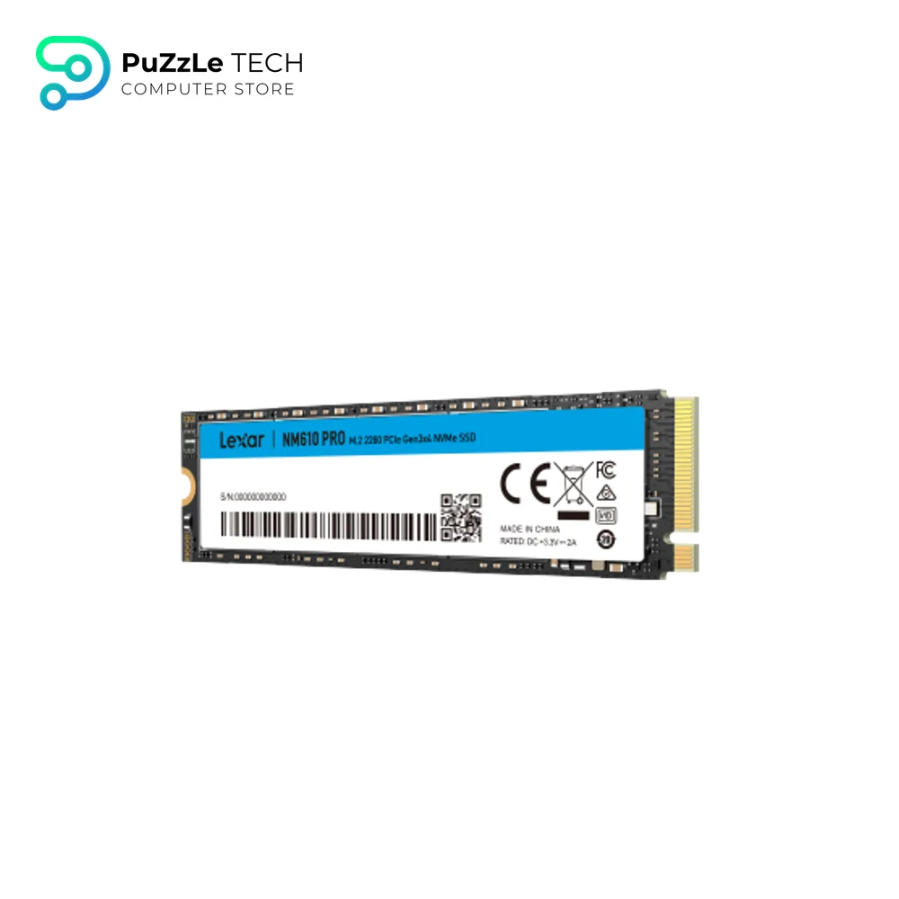 Lexar NM610PRO 500GB SSD - M.2 2280 PCIe Gen3x4 NVMe 1.4 Internal SSD - Up to 3300MB s Reading