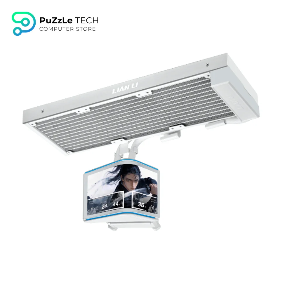 Lian Li HydroShift II Oled Curved 360MM White with UNI FAN P28 V2 AIO Liquid Cpu Cooler
