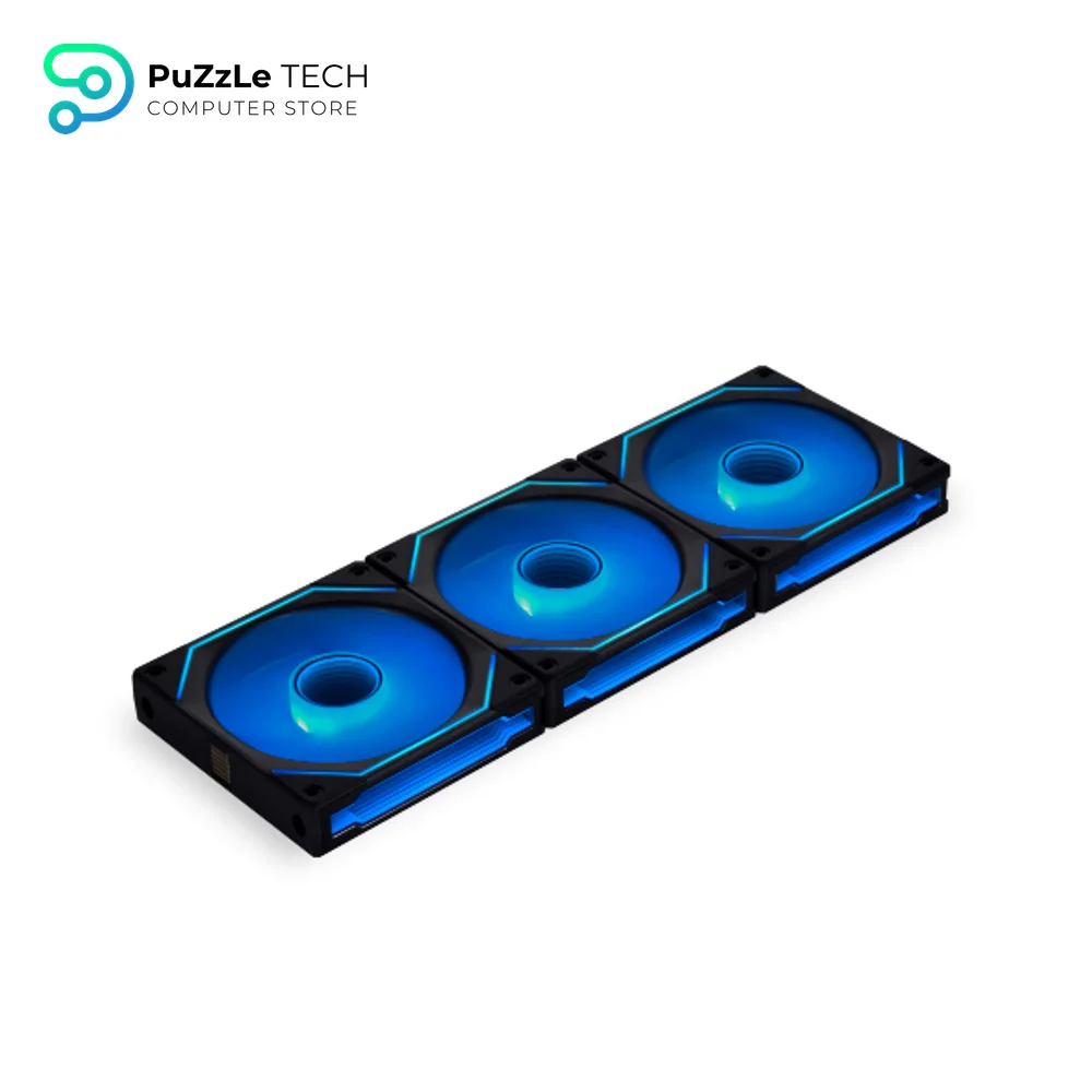 Lian Li UNI Fan SL-INF 120MM ARGB Reverse Blade Revolutionized Daisy Chain Black 3 Fans With Controller Fan