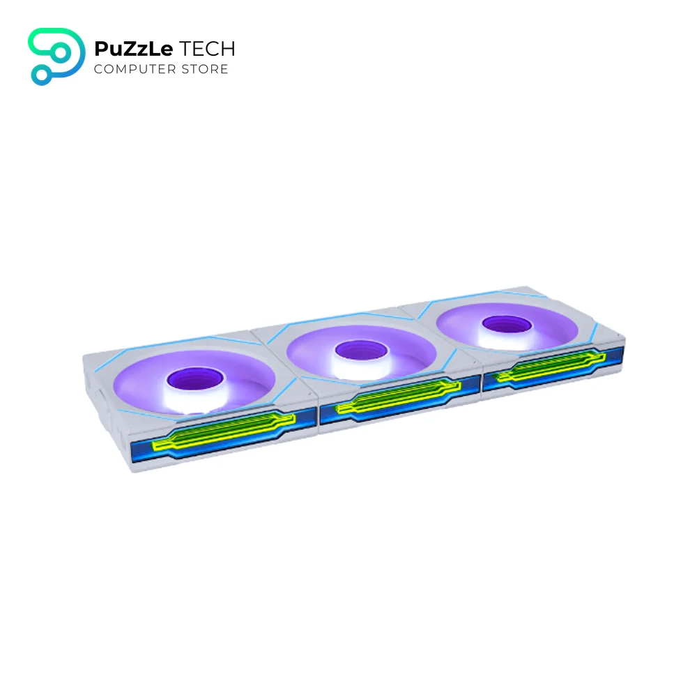 Lian Li UNI Fan SL-INF 120MM ARGB Reverse Blade Revolutionized Daisy Chain White 3 Fans With Controller Fan