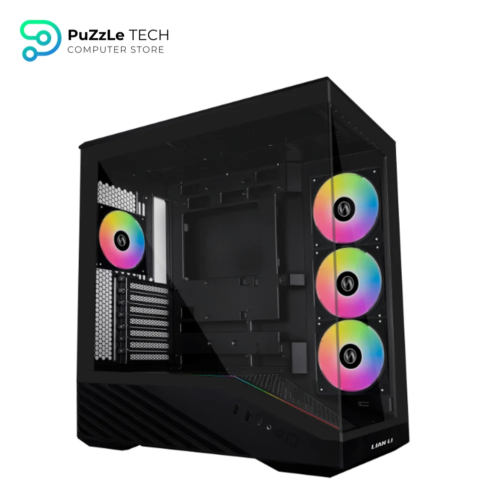 Lian Li Vector V100R Gaming Case - Mid-Tower ATX - E-ATX - Micro-ATX - Tempered Glass - Black
