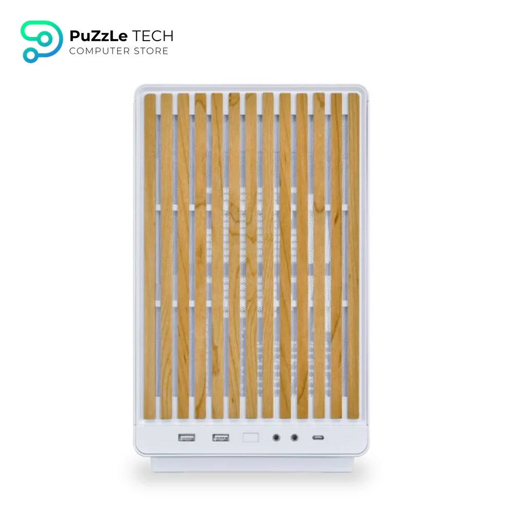 Lian Li DAN A3 Wooden Glass Edition White Micro Tower Gaming Case 3