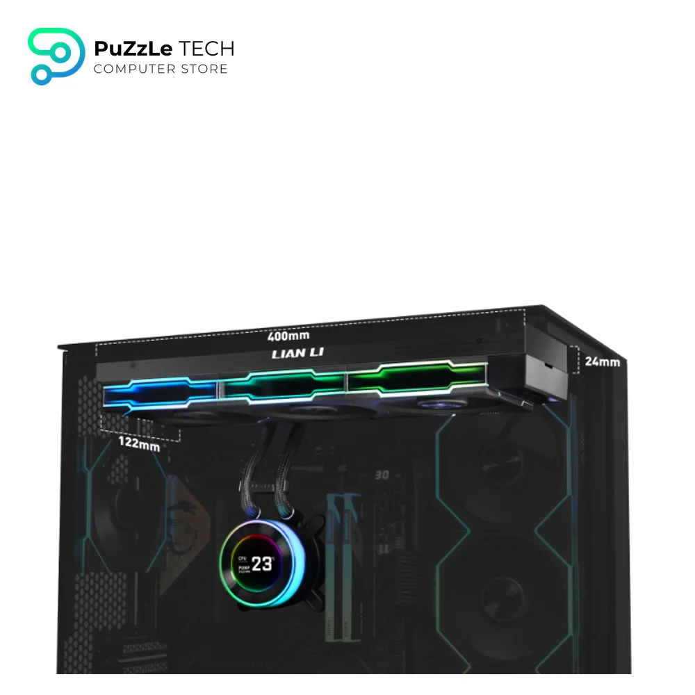 Lian Li HydroShift II LCD-C 360TL 360MM Black with UNI FAN TL Wireles AIO Liquid Cpu Cooler 6