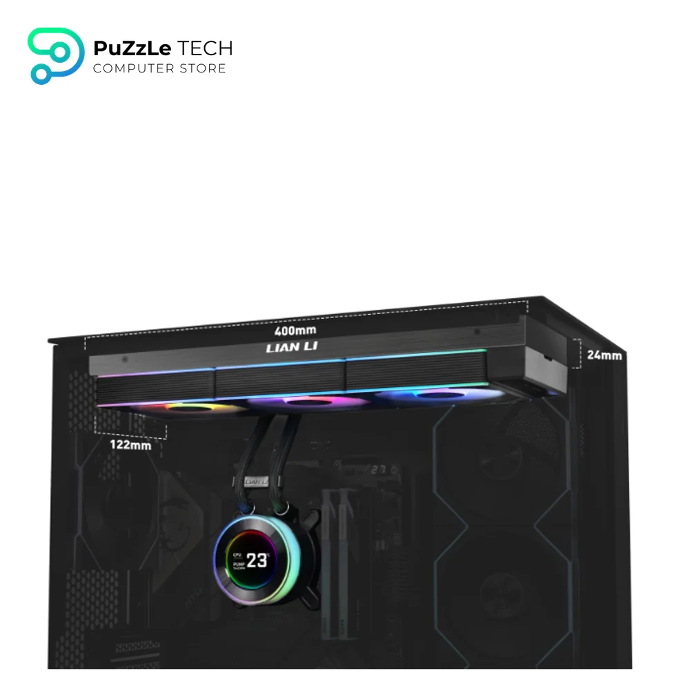 Lian Li HydroShift II LCD-C 360TL 360MM Black with UNI FAN TL Wireles AIO Liquid Cpu Cooler 3