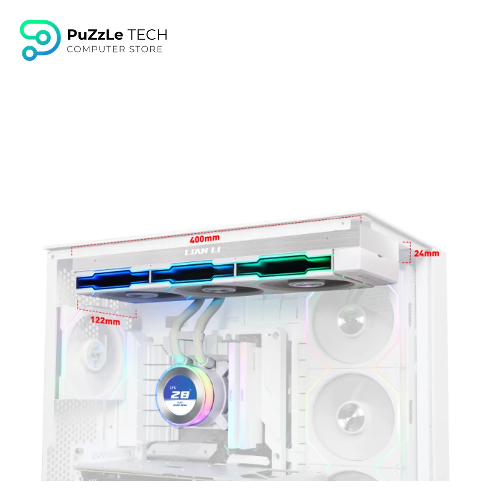 Lian Li HydroShift II LCD-C 360TL 360MM White with UNI FAN TL Wireles AIO Liquid Cpu Cooler 9