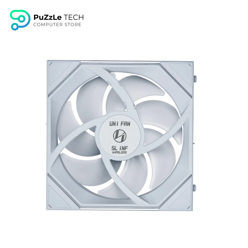 Lian Li UNI Fan SL Infinity Wireless 120 Reversed Blade ARGB White 3 Fans With 2.4 GHz Wireless Controller Fan 4