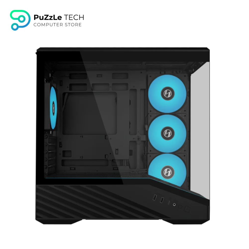Lian Li Vector V100 Mini 4 Fan ARGB Type-C + RB750 750W 80 Plus Bronze ATX 3.1 modular SATA Black Micro Tower Gaming Case 11
