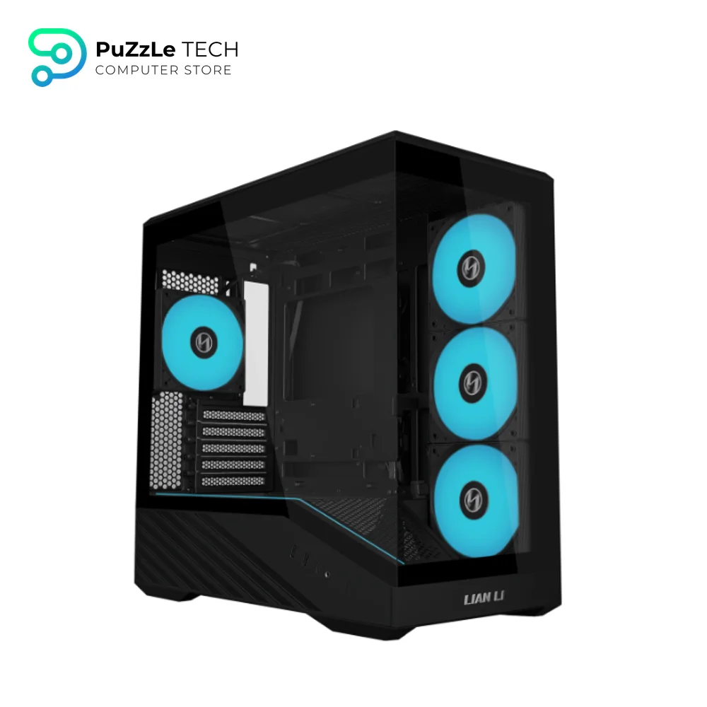 Lian Li Vector V100 Mini 4 Fan ARGB Type-C + RB750 750W 80 Plus Bronze ATX 3.1 modular SATA Black Micro Tower Gaming Case 8