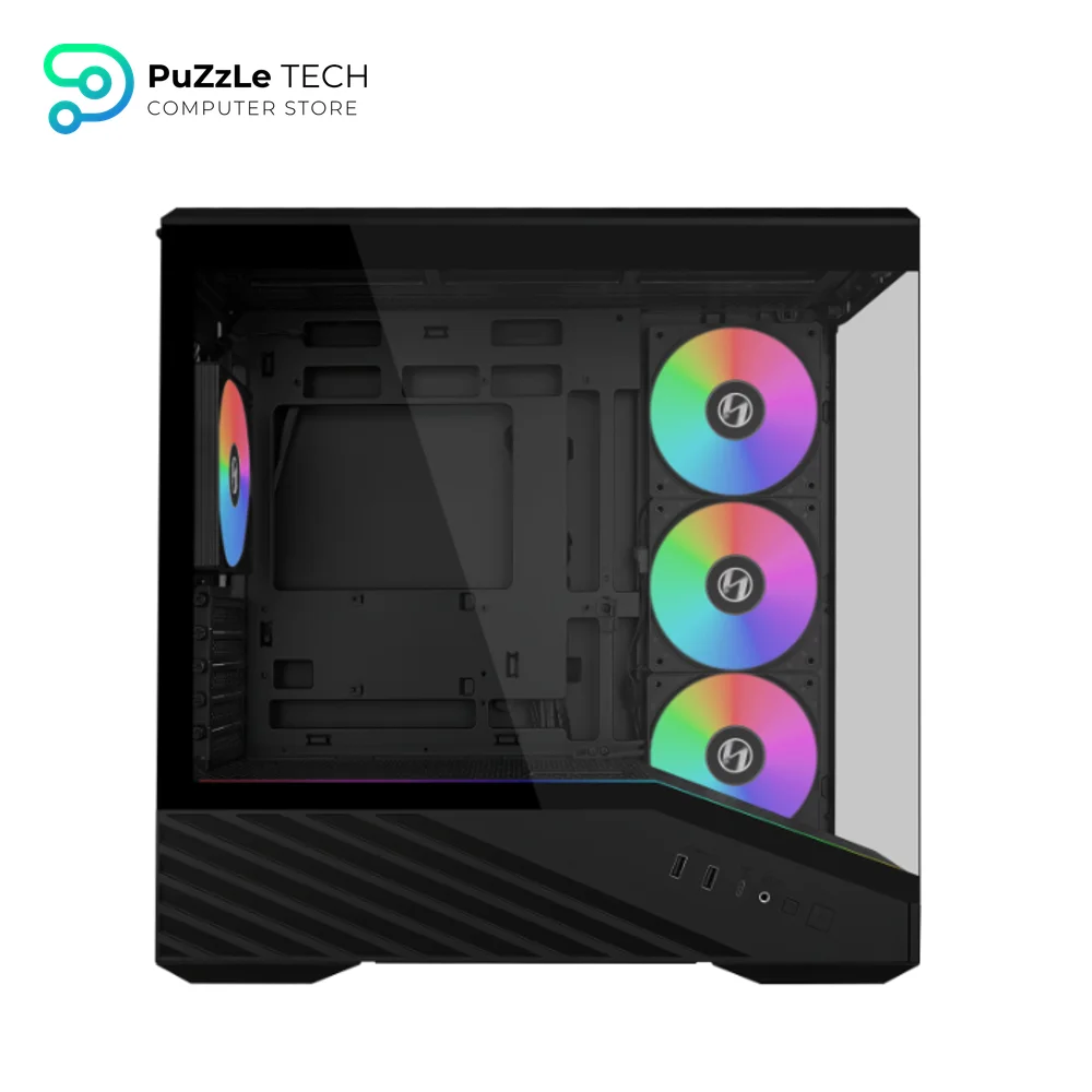Lian Li Vector V100 Mini 4 Fan ARGB Type-C + RB750 750W 80 Plus Bronze ATX 3.1 modular SATA Black Micro Tower Gaming Case 10