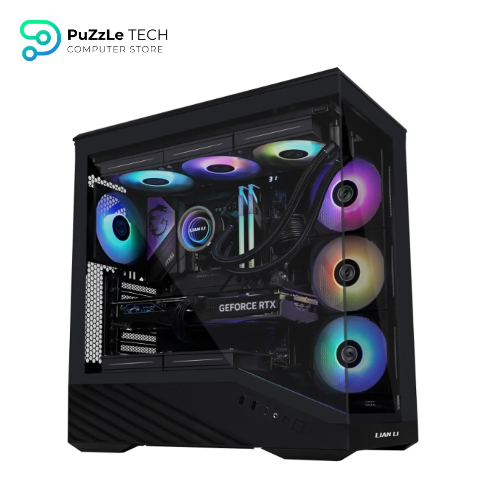 Lian Li Vector V100R Gaming Case - Mid-Tower ATX - E-ATX - Micro-ATX - Tempered Glass - Black 7