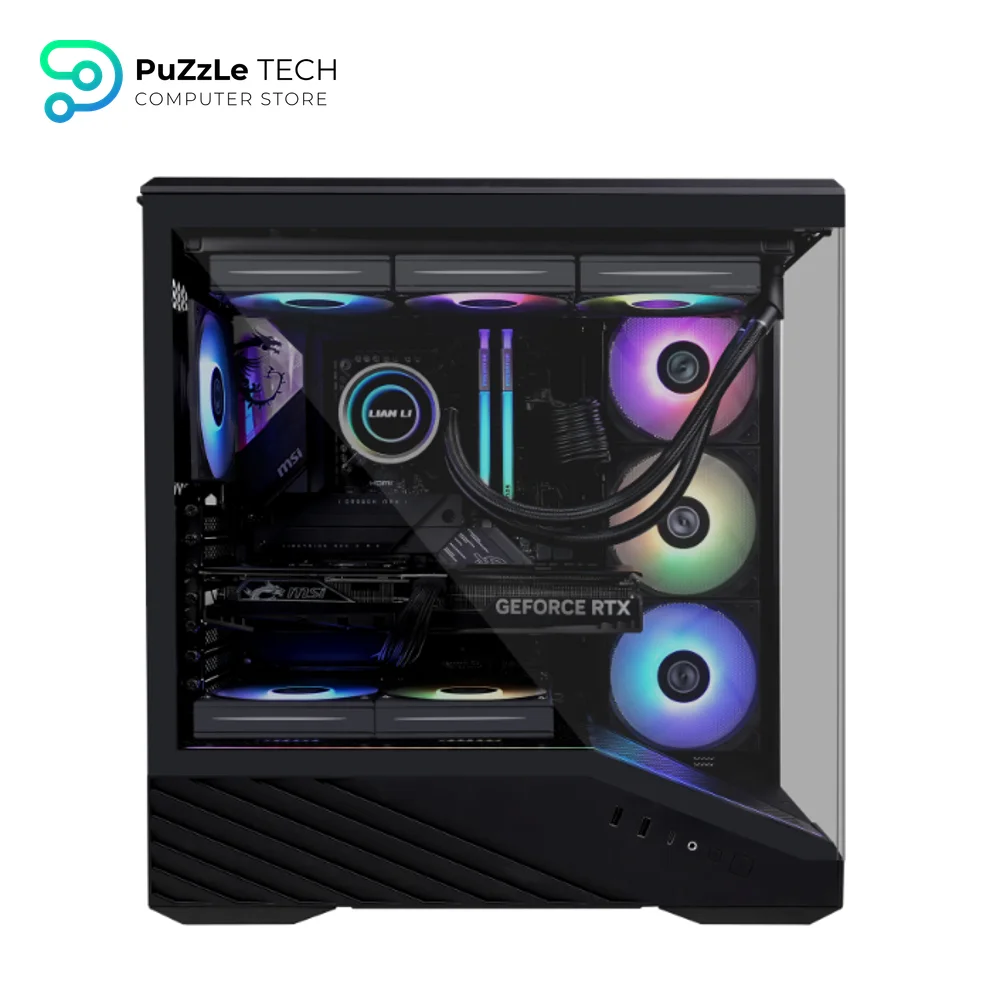 Lian Li Vector V100R Gaming Case - Mid-Tower ATX - E-ATX - Micro-ATX - Tempered Glass - Black 8
