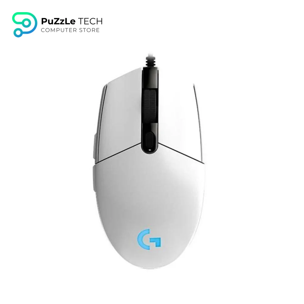 Logitech G102 Light Sync Gaming Mouse with Customizable RGB Lighting - 6 Programmable Buttons Light Weight (White)