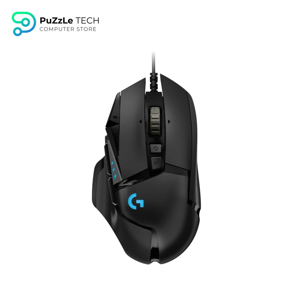 Logitech G502 HERO High Performance Wired Gaming Mouse - HERO 25K Sensor - 16000 DPI - RGB - Adjustable Weights - 11 Programmable Buttons - On-Board Memory - PCMac - Black