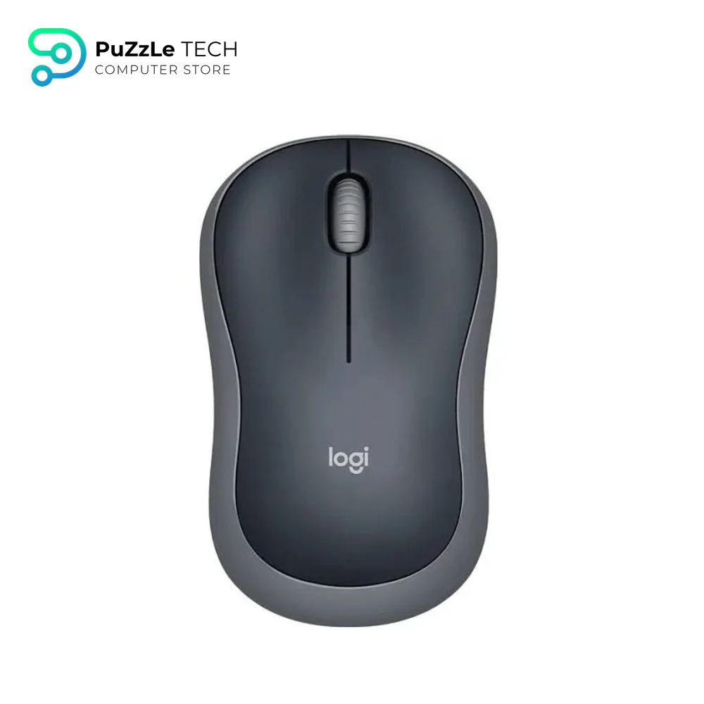 Logitech M185 Wireless Mouse - 2.4GHz with USB Mini Receiver - 12-Month Battery Life - 1000 DPI Optical Tracking - Ambidextrous - Compatible with PC - Mac - Laptop - Grey