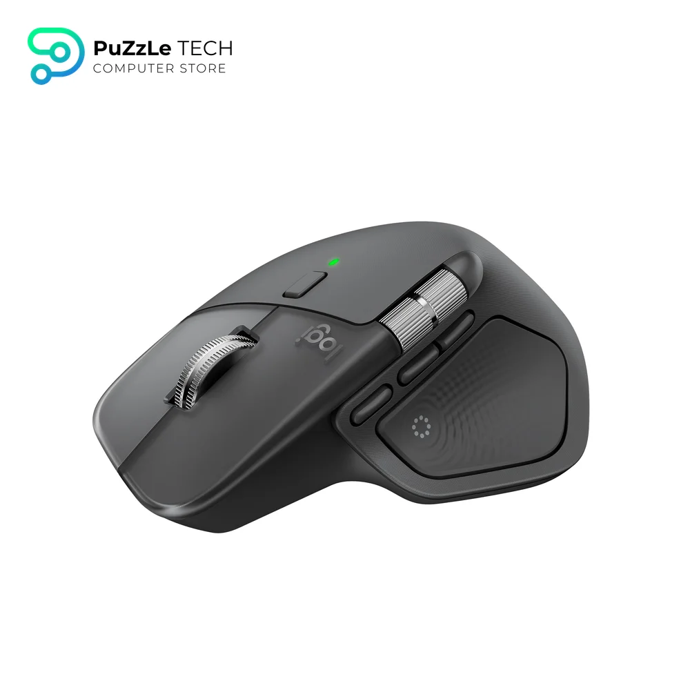 Logitech MX Master 4 High-Performance Wireless Mouse - Ultra-Fast Scrolling - 8K dpi - Glass Tracking - Silent Clicks - USB-C - Bluetooth - Graphite