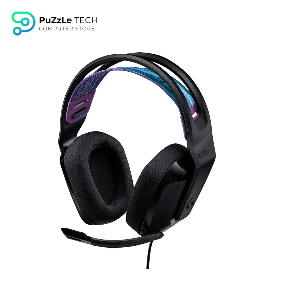 Logitech G335 Wired Gaming Headset - with Flip to Mute Microphone - 3.5mm Audio Jack - Memory Foam Earpads - Lightweight - Compatible with PC - PlayStation - Xbox - Nintendo Switch - Black