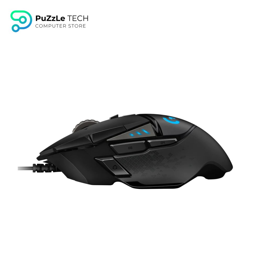 Logitech G502 HERO High Performance Wired Gaming Mouse - HERO 25K Sensor - 16000 DPI - RGB - Adjustable Weights - 11 Programmable Buttons - On-Board Memory - PCMac - Black