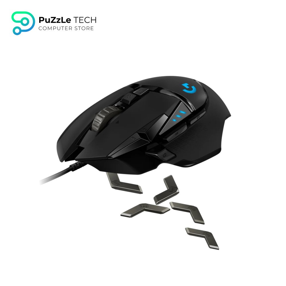 Logitech G502 HERO High Performance Wired Gaming Mouse - HERO 25K Sensor - 16000 DPI - RGB - Adjustable Weights - 11 Programmable Buttons - On-Board Memory - PCMac - Black 5