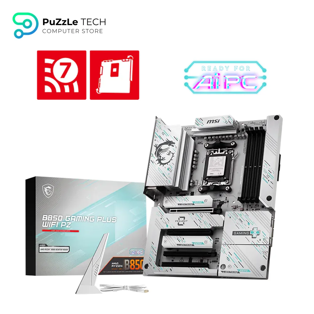 MSI B850 GAMING PLUS WIFI PZ AMD AM5 DDR5 ATX Motherboard