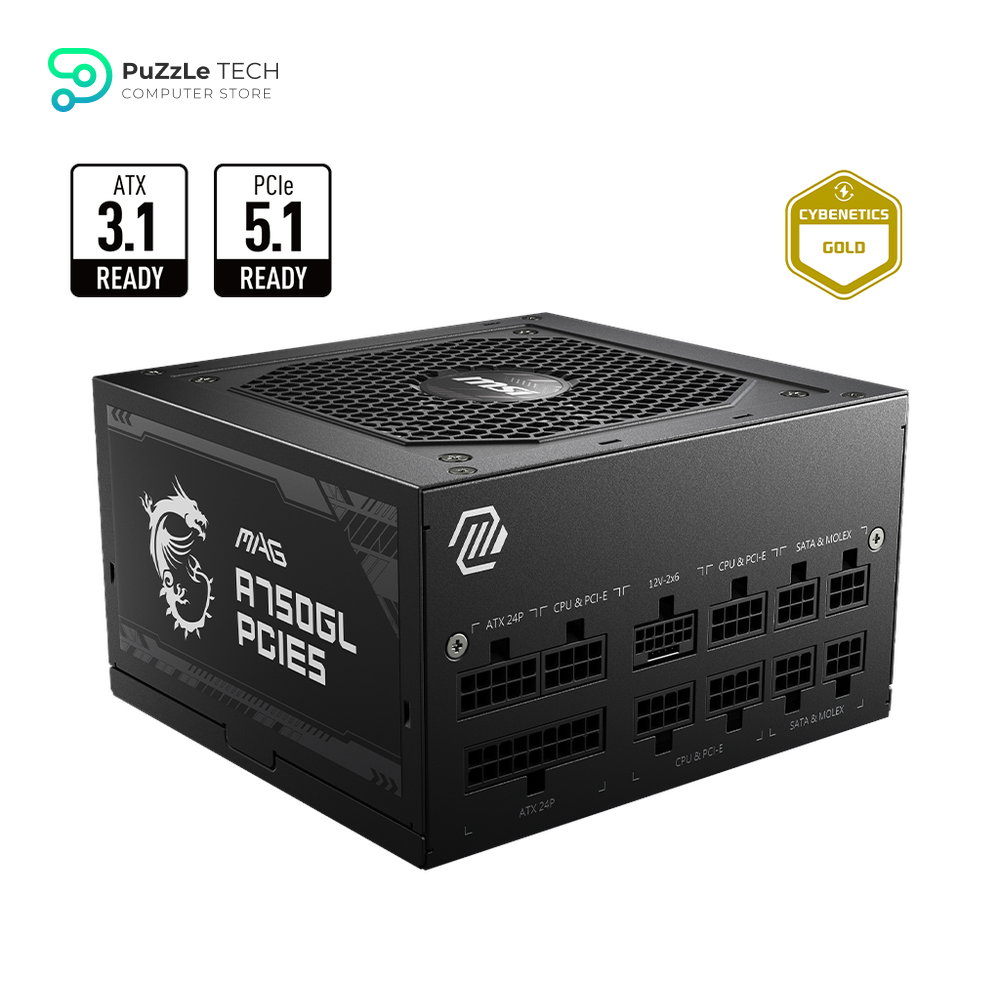 MSI MAG A750GL 750W 80+ Gold Full Modular ATX 3.0 Power Supply 2