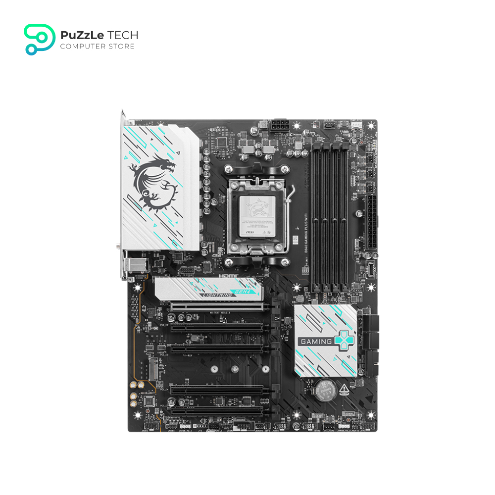 MSI B840 Gaming Plus WiFi Motherboard, ATX - Supports AMD Ryzen 9000/8000 / 7000 Processors, AM5 - DDR5 Memory Boost 8000+ MT/s (OC) - PCIe 4.0 x16 - M.2 Gen4 - Wi-Fi 7 - 2.5G LAN 2