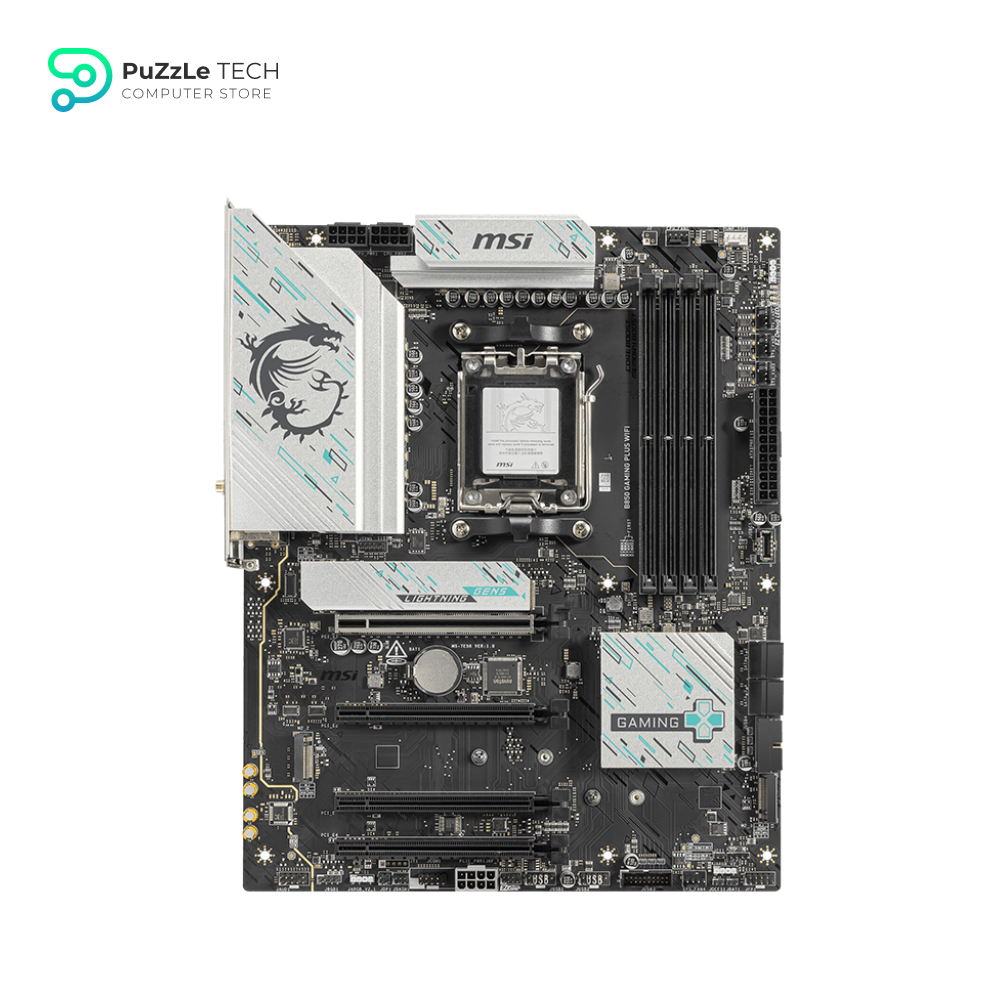 MSI B850 GAMING PLUS WIFI Motherboard, ATX - Supports AMD Ryzen 9000/8000 / 7000 Processors AM5 - DDR5 Memory Boost 8200+ MT/s (OC) - PCIe 5.0 x16 & 4.0 x16 - M.2 Gen5 - Wi-Fi 7 - 5G LAN 2