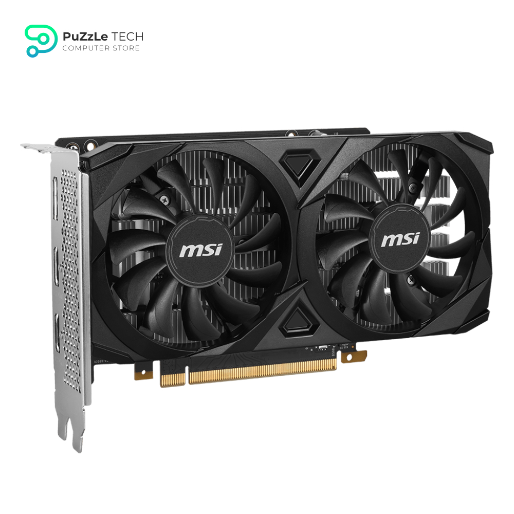 MSI GeForce RTX 3050 VENTUS 2X 6G OC Gaming Graphics Card - 6GB GDDR6 - 1492 MHz - PCI Express Gen 4 - 96-bit - 1x DP (v1.4a) - 2x HDMI 2.1 3