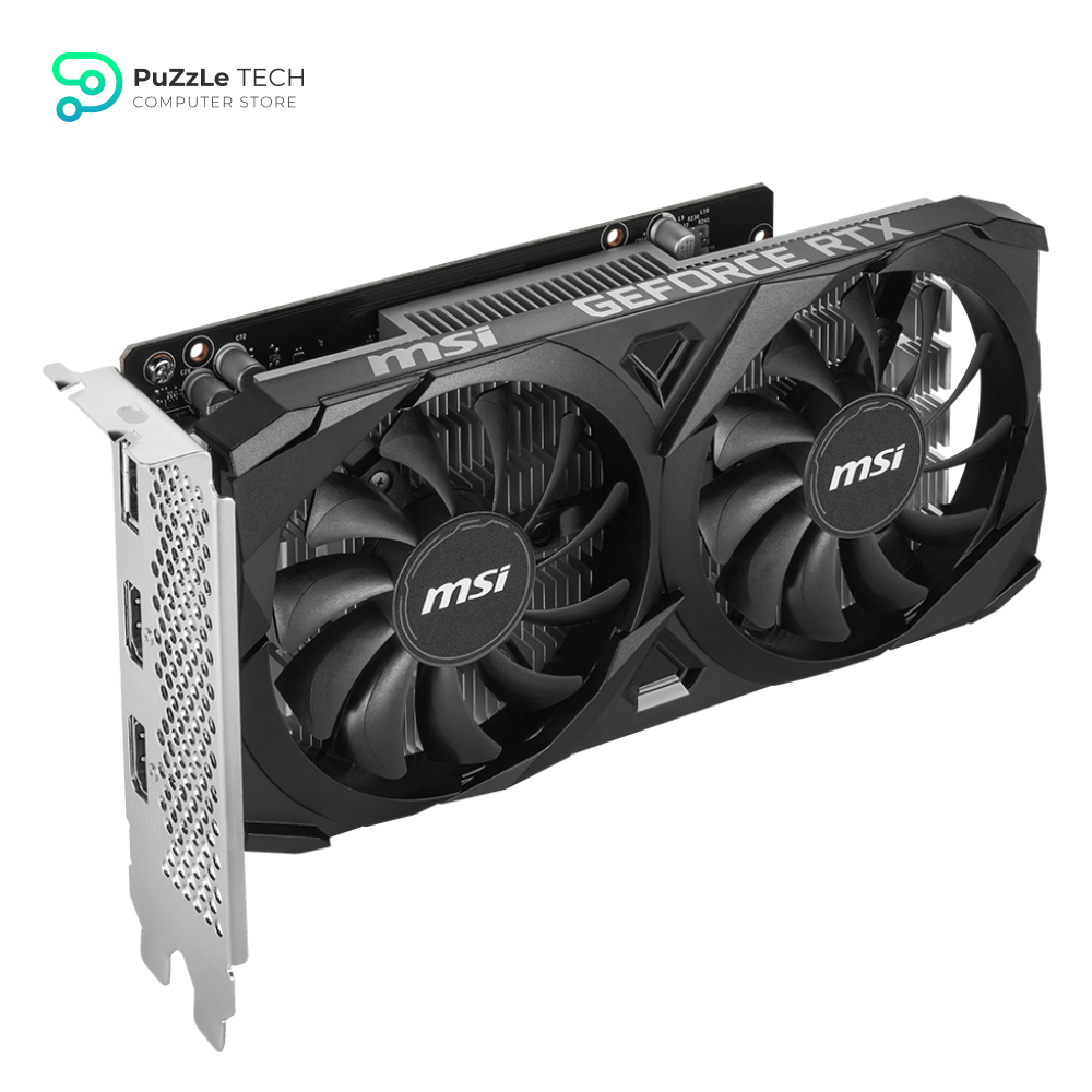 MSI GeForce RTX 3050 VENTUS 2X 6G OC Gaming Graphics Card - 6GB GDDR6 - 1492 MHz - PCI Express Gen 4 - 96-bit - 1x DP (v1.4a) - 2x HDMI 2.1 4