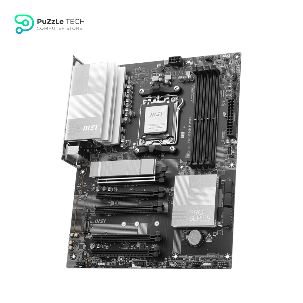 MSI PRO B840-P WiFi DDR5 AM5 Motherboard (AMD Ryzen 9000/7000 Ready) - PCIe 4.0, Wi-Fi 7, 2.5G LAN, M.2 Gen4, 8000+MT/s OC Support 4