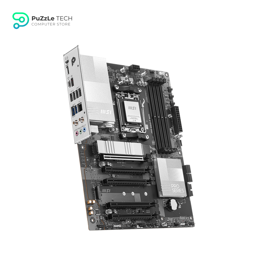 MSI PRO B840-P WiFi DDR5 AM5 Motherboard (AMD Ryzen 9000/7000 Ready) - PCIe 4.0, Wi-Fi 7, 2.5G LAN, M.2 Gen4, 8000+MT/s OC Support 3