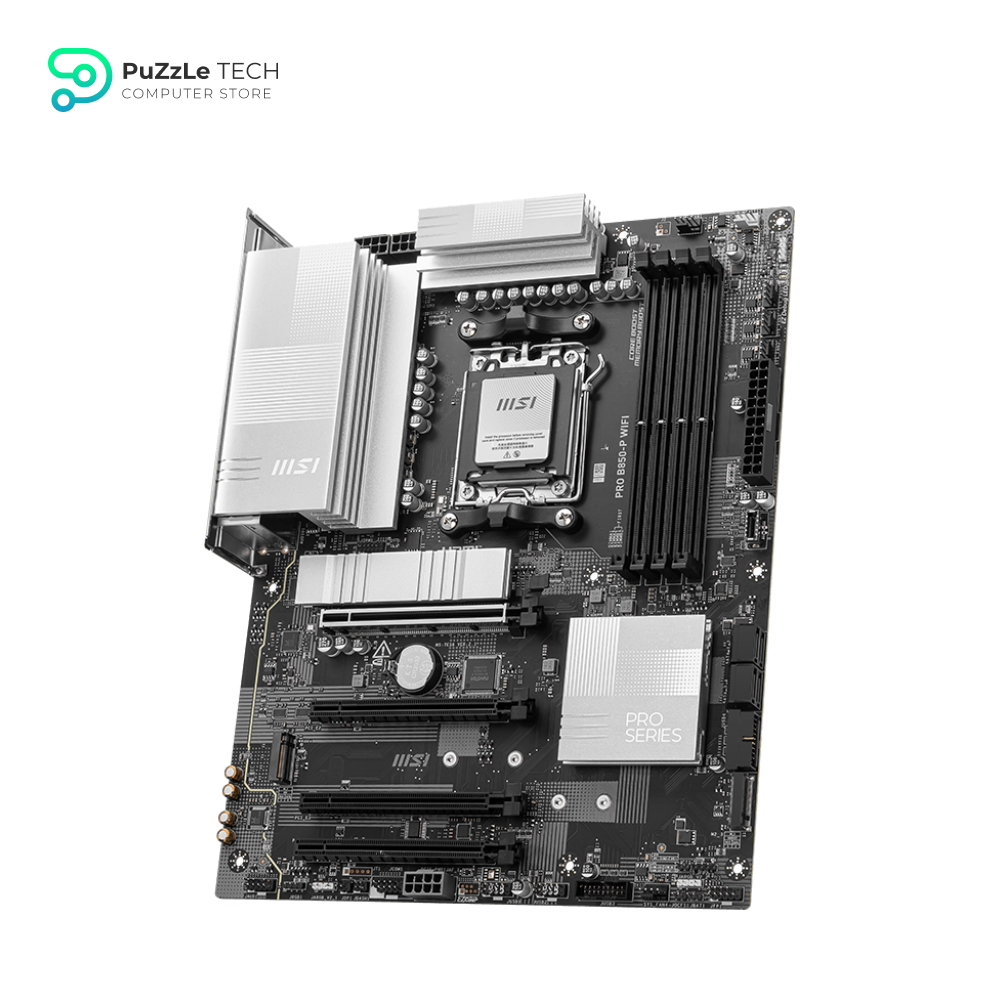 MSI PRO B850-P WiFi Motherboard, ATX - Supports AMD Ryzen 9000/8000 / 7000 Processors AM5 - DDR5 Memory Boost (8200+ MT/s OC) - PCIe 5.0 x16 & 4.0 x16 - M.2 Gen5 - Wi-Fi 7 - 5G LAN 4