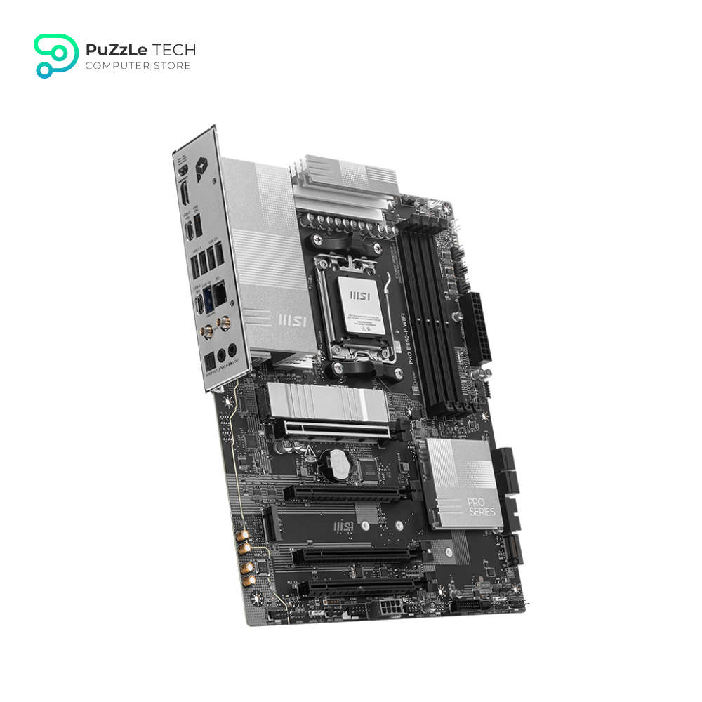 MSI PRO B850-P WiFi Motherboard, ATX - Supports AMD Ryzen 9000/8000 / 7000 Processors AM5 - DDR5 Memory Boost (8200+ MT/s OC) - PCIe 5.0 x16 & 4.0 x16 - M.2 Gen5 - Wi-Fi 7 - 5G LAN 3