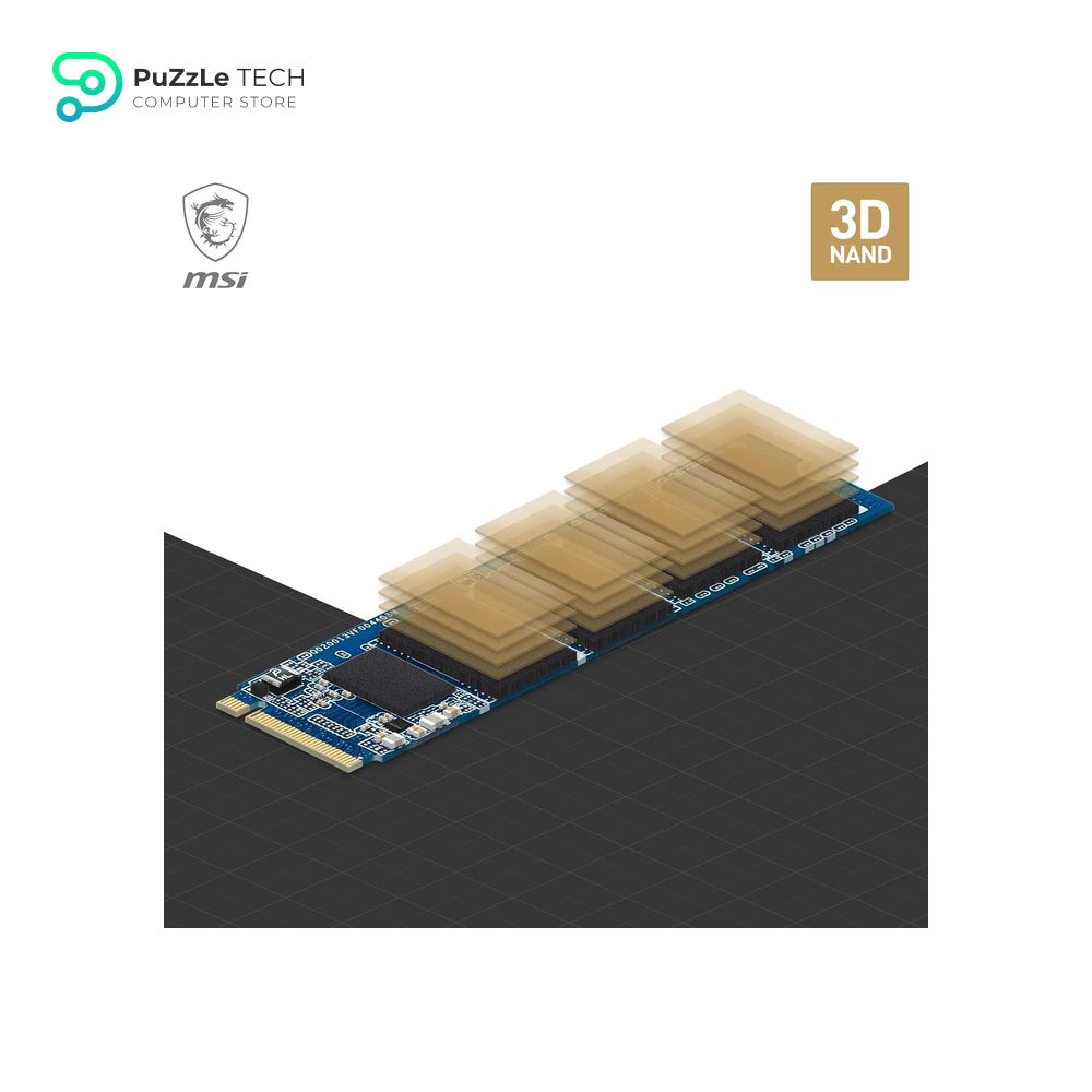 MSI SPATIUM M450 PCIe 4.0 NVMe M.2 500G - Up To 3600MB/s Read - 2300MB/s Write - PHISON E19T - 3D NAND - M.2 2280 - 300TBW 5