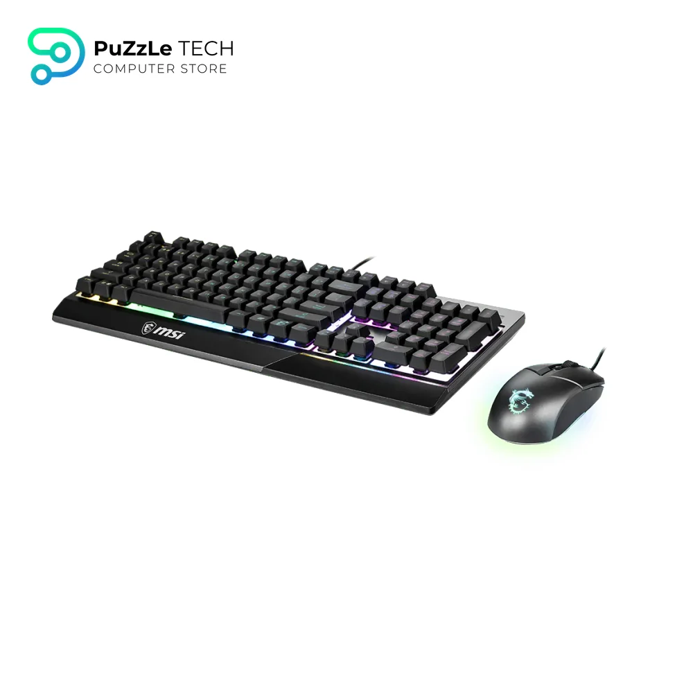 MSI Vigor GK30 Combo - 6-Zone RGB GK30 Gaming Keyboard & GM11 Gaming Mouse - Water Repellent & Splash-Proof - 5000 DPI 4