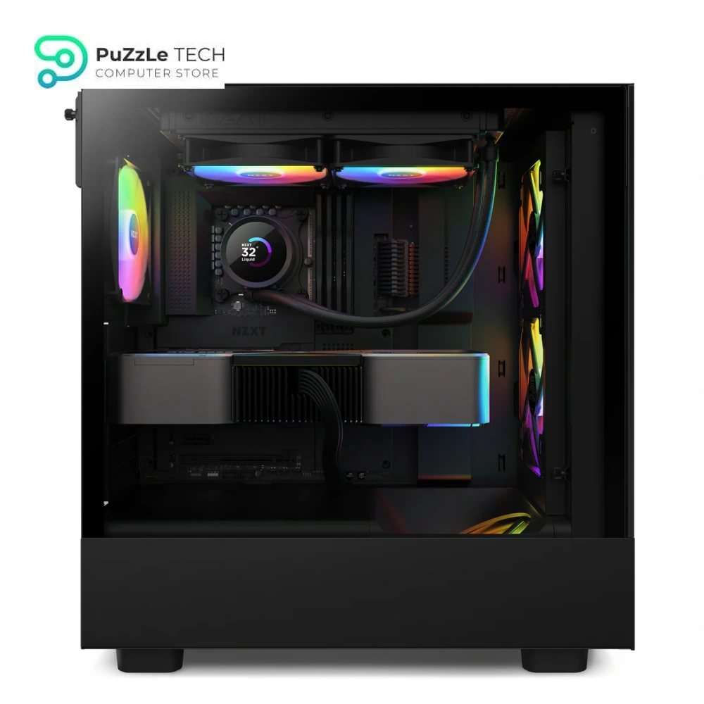 NZXT Kraken 240 RGB - 240mm AIO CPU Liquid Cooler - Customizable 1.54 Square LCD Display for Images - Performance Metrics - High-Performance Pump - 2 x F120 RGB Core Fans - Black 5
